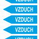 Značenie potrubí - Jednosmerné šípky: Vzduch, smer vľavo (Text)