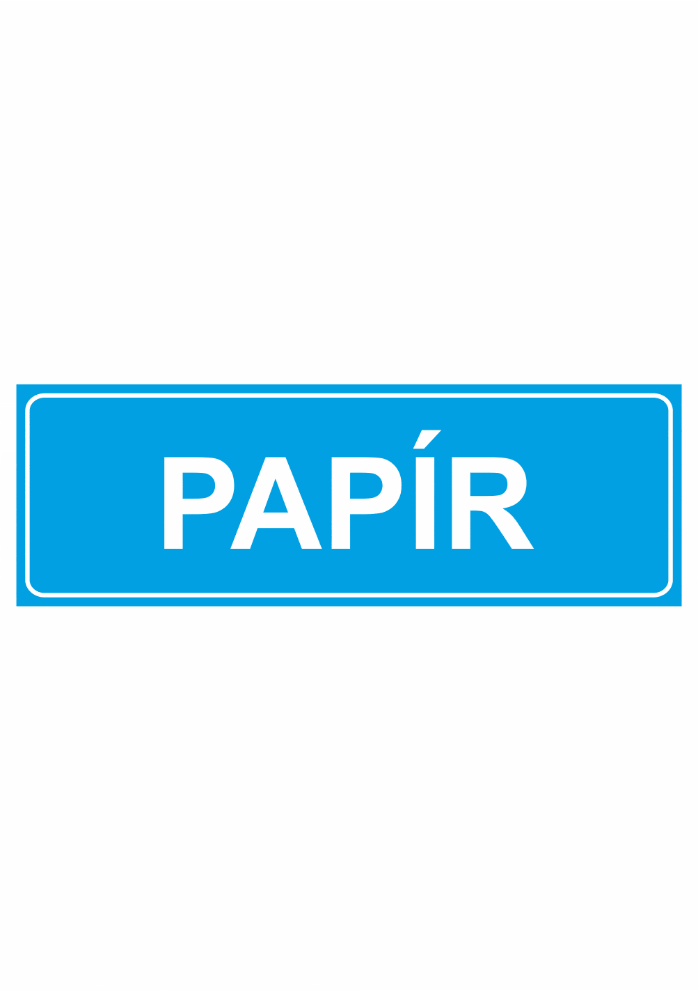 452002 Označenie obalov nebezpečných látok - Separovaný odpad: Papír