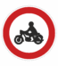 Plechové dopravné značky - Zákazové značenie: Zákaz vjazdu motocyklov