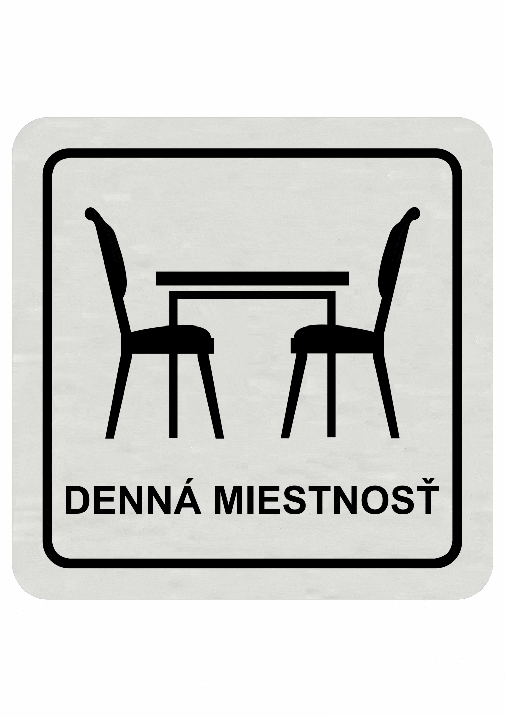 pik036sc Značenie budov a pristor - Hliníkové piktogramy: Denná miestnosť