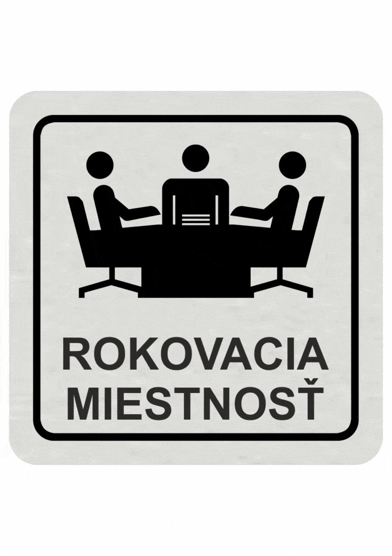 Značenie budov a pristor - Hliníkové piktogramy: Rokovacia miestnosť