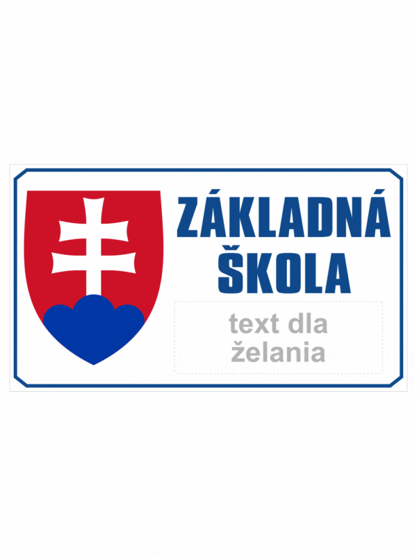 Značenie budov a priestorov: Základná škola (Statný symbol + text)