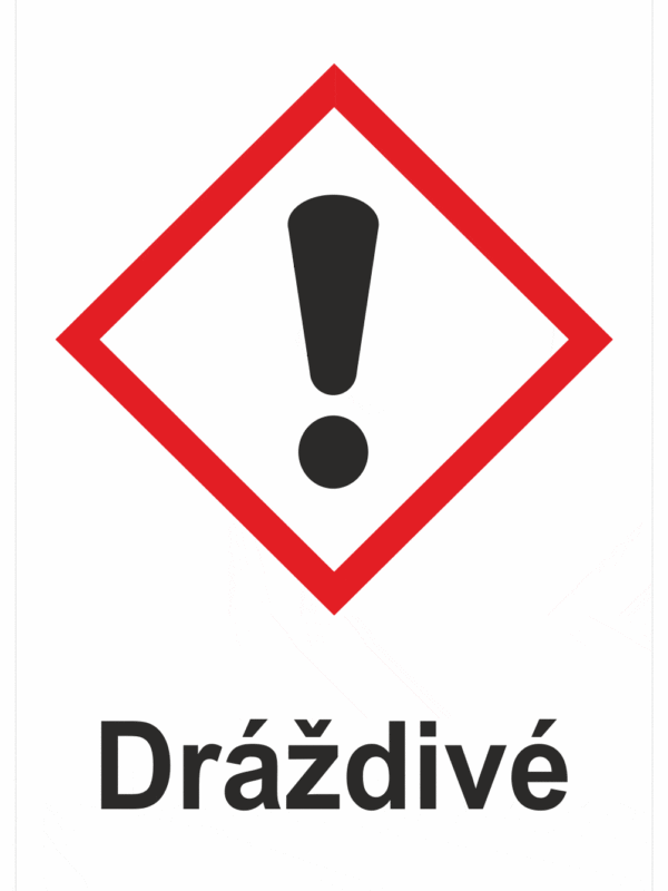 Označenie obalov nebezpečných látok - GHS symboly s textom: Dráždivé