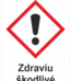 Označenie obalov nebezpečných látok - GHS symboly s textom: Zdraviu škodlivé