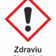 Označenie obalov nebezpečných látok - GHS symboly s textom: Zdraviu škodlivé