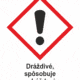 Označenie obalov nebezpečných látok - GHS symboly s textom: Dráždivé, sposobuje podráždenie zraku a pokožky