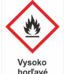 Označenie obalov nebezpečných látok - GHS symboly s textom: Vysoko horľavé