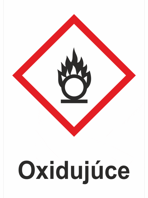 Označenie obalov nebezpečných látok - GHS symboly s textom: Oxidujúce