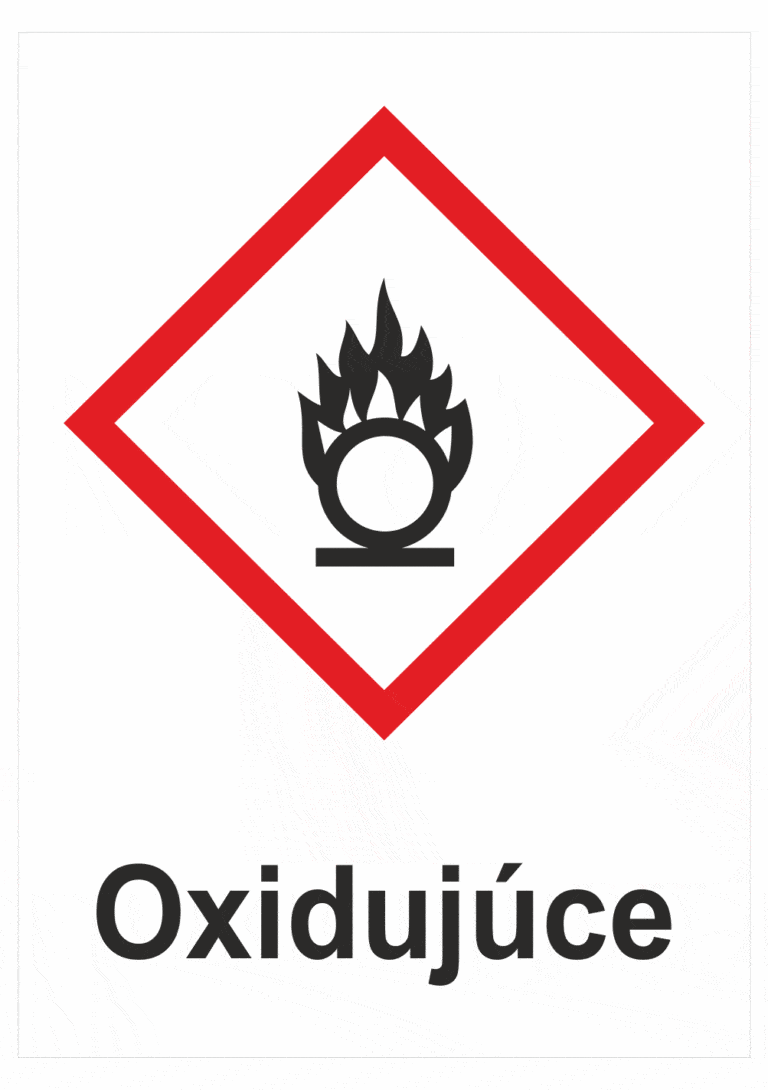Označenie obalov nebezpečných látok - GHS symboly s textom: Oxidujúce