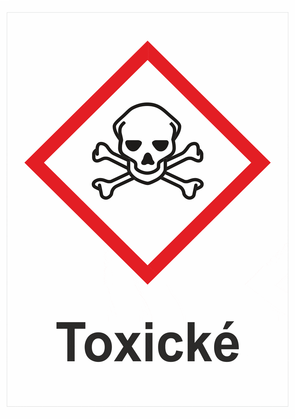 sk305143 Označenie obalov nebezpečných látok - GHS symboly s textom: Toxické