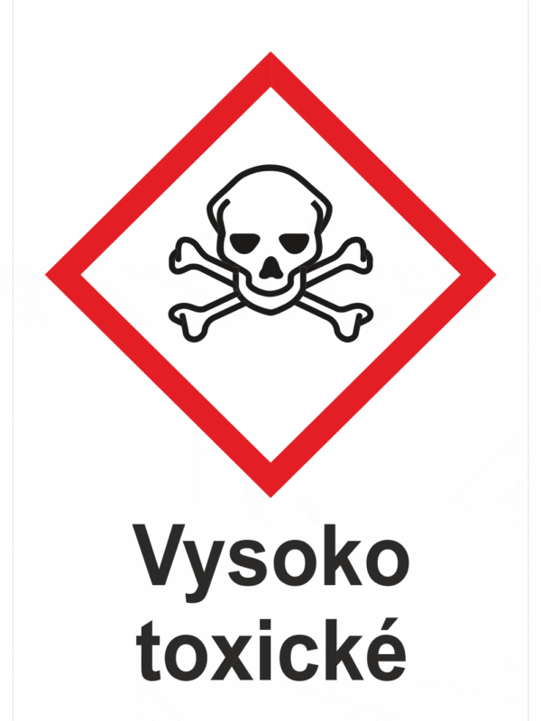 Označenie obalov nebezpečných látok - GHS symboly s textom: Vysoko toxické