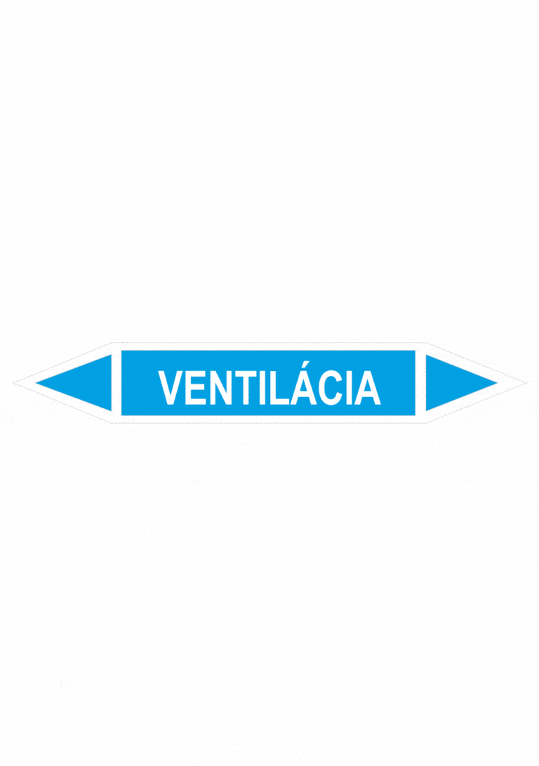 Značenie potrubí - Obojsmerné šípky bez symbolu: Ventilácia