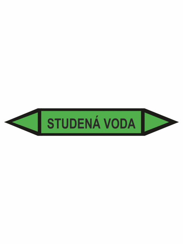 Značenie potrubí - Obojsmerné šípky bez symbolu: Studená voda