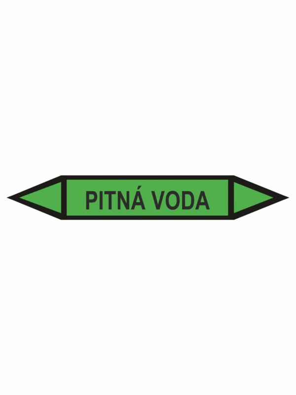 Značenie potrubí - Obojsmerné šípky bez symbolu: Pitná voda