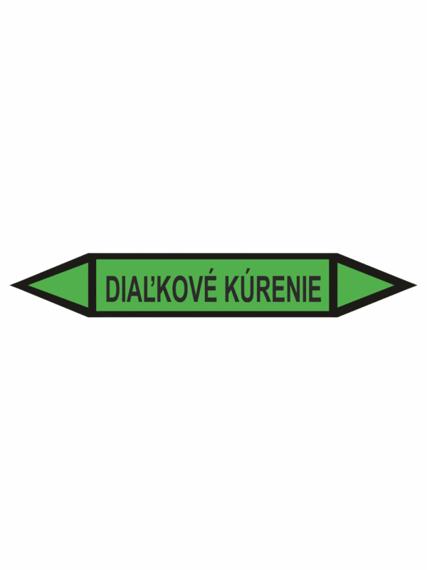 Značenie potrubí - Obojsmerné šípky bez symbolu: Diaľkové kúrenie