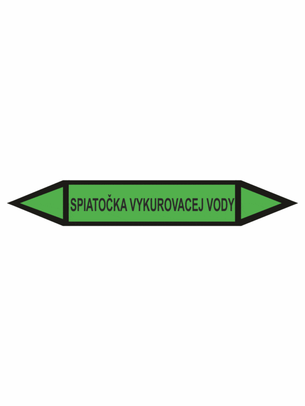 Značenie potrubí - Obojsmerné šípky bez symbolu: Spatočka vykurovacej vody