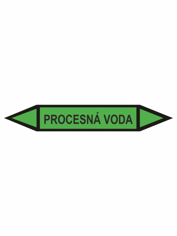 Značenie potrubí - Obojsmerné šípky bez symbolu: Procesná voda