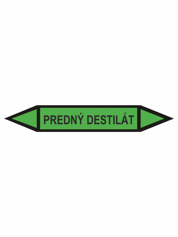 Značenie potrubí - Obojsmerné šípky bez symbolu: Predný destilát