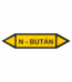 Značenie potrubí - Obojsmerné šípky bez symbolu: N - Bután
