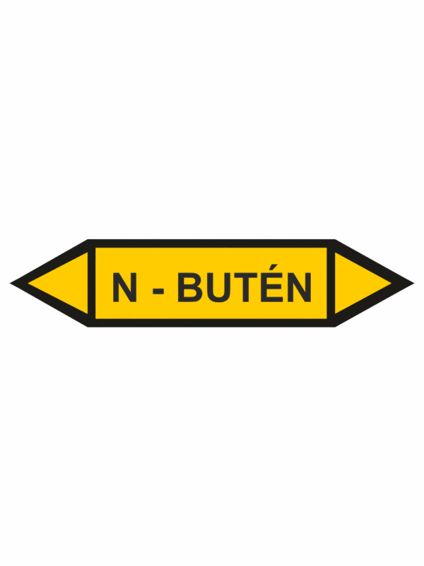 Značenie potrubí - Obojsmerné šípky bez symbolu: N - Butén