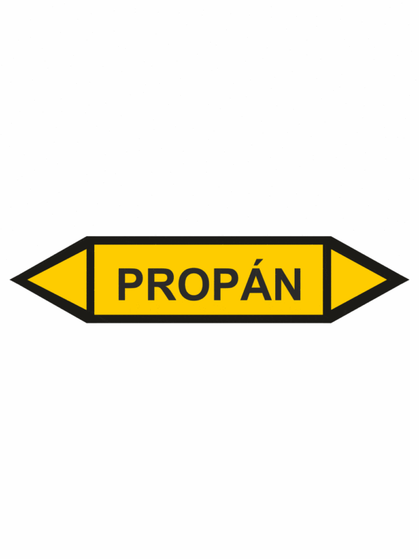 Značenie potrubí - Obojsmerné šípky bez symbolu: Propán
