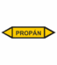Značenie potrubí - Obojsmerné šípky bez symbolu: Propán