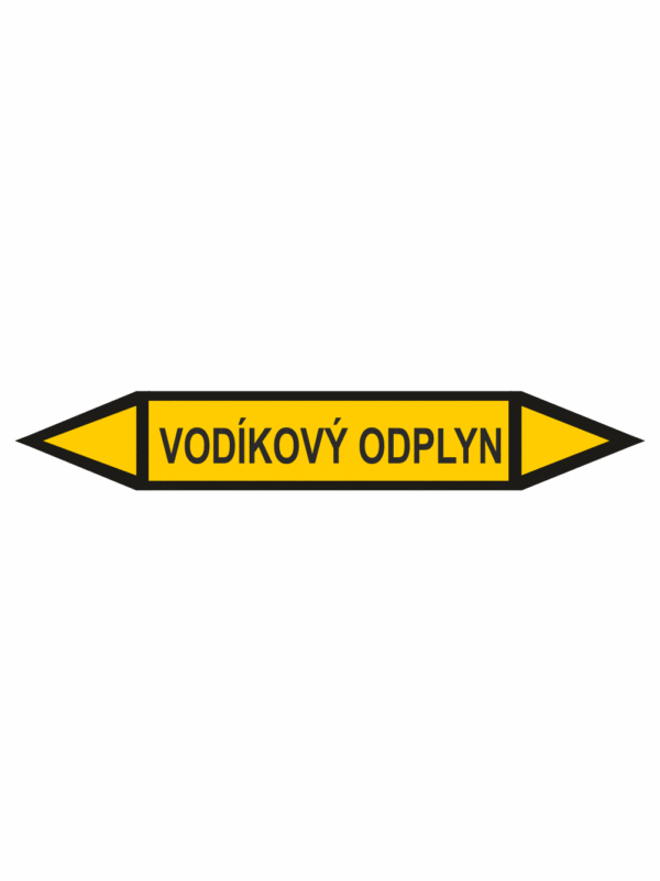 Značenie potrubí - Obojsmerné šípky bez symbolu: Vodíkový odplyn
