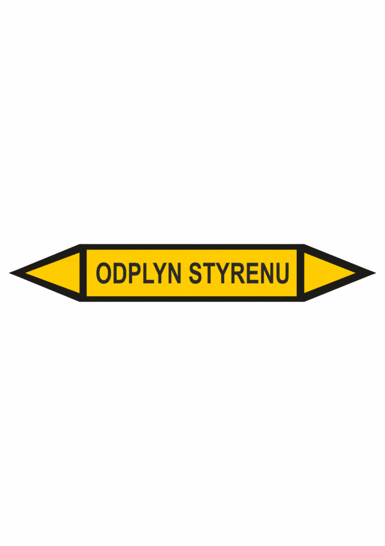 Značenie potrubí - Obojsmerné šípky bez symbolu: Odplyn styrenu