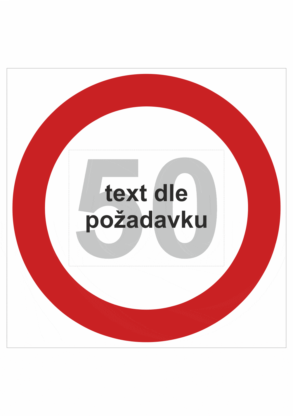 dz005p Dopravní značenie - Plastové dopravné značky: Maximálna povolená rýchlosť
