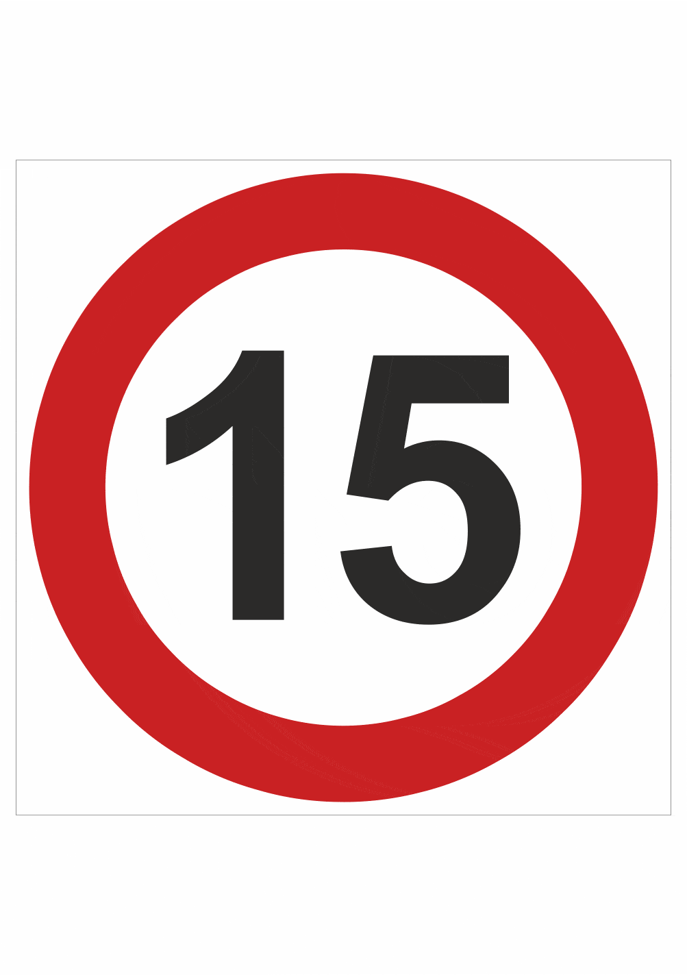 dz005p15 Dopravní značenie - Plastové dopravné značky: Maximálna povolená rýchlosť 15 km/h