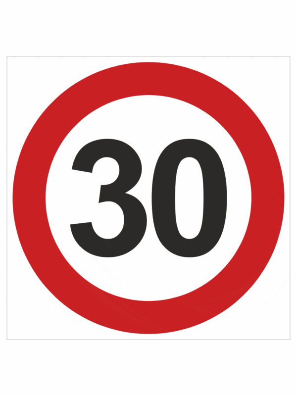 Dopravní značenie - Plastové dopravné značky: Maximálna povolená rýchlosť 30 km/h