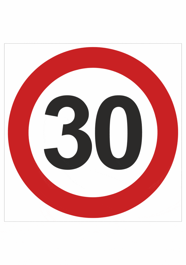Dopravní značenie - Plastové dopravné značky: Maximálna povolená rýchlosť 30 km/h
