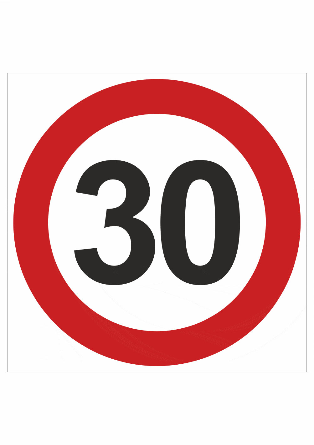 dz005p30 Dopravní značenie - Plastové dopravné značky: Maximálna povolená rýchlosť 30 km/h