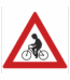 Dopravní značenie - Plastové dopravné značky: Pozor bicykel
