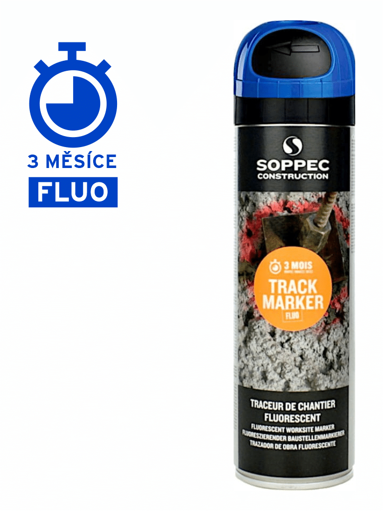 Značkovacie spreje a príslušenstvo - Spreje pre stavbu: Track Marker modrý