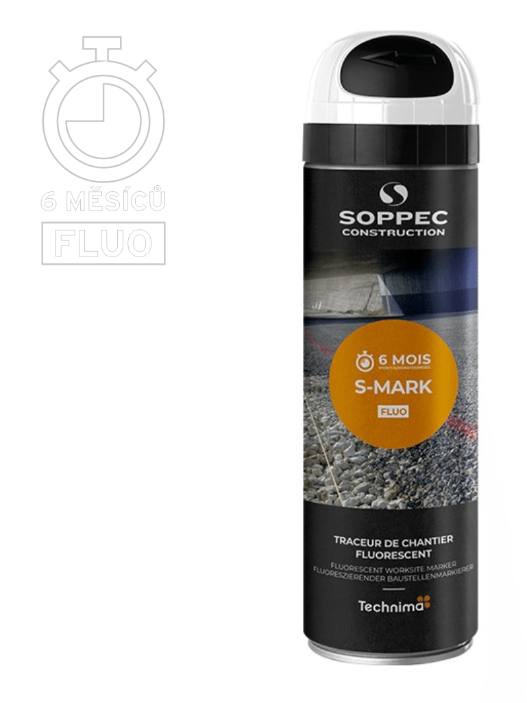 141900 SMARK WHITE Značkovacie spreje a príslušenstvo - Spreje pre stavbu: S Mark bielý