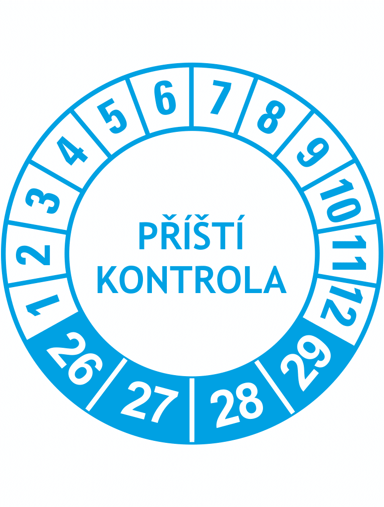 191968-26 Revizní a kalibrační kolečka - 4 Roky: Příští kontrola 2026-29
