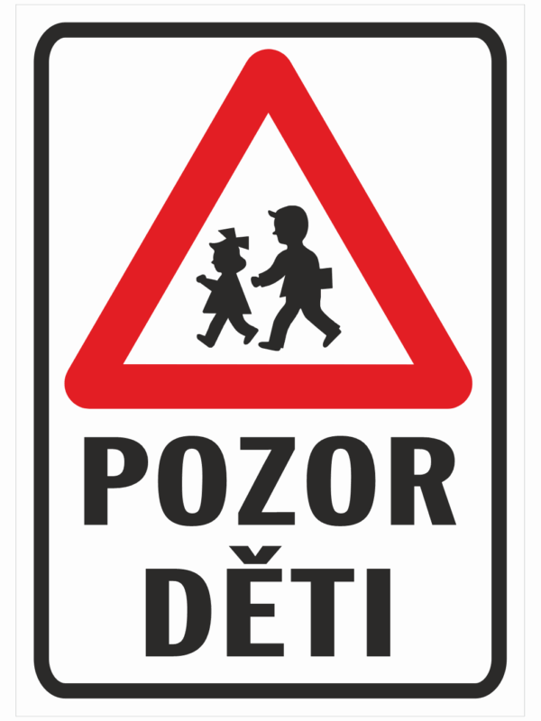 Symbol + Pozor děti - plast