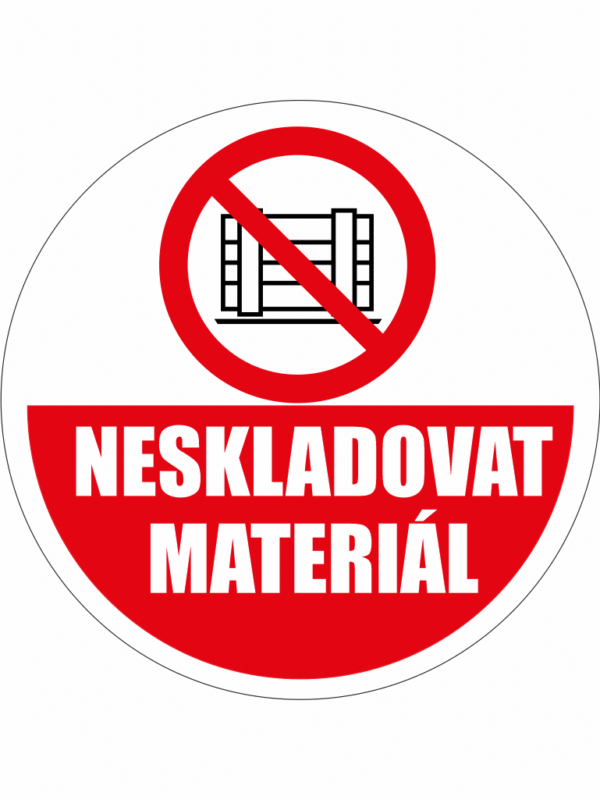 Podlahová značka PVC - NESKLADOVAT MATERIÁL