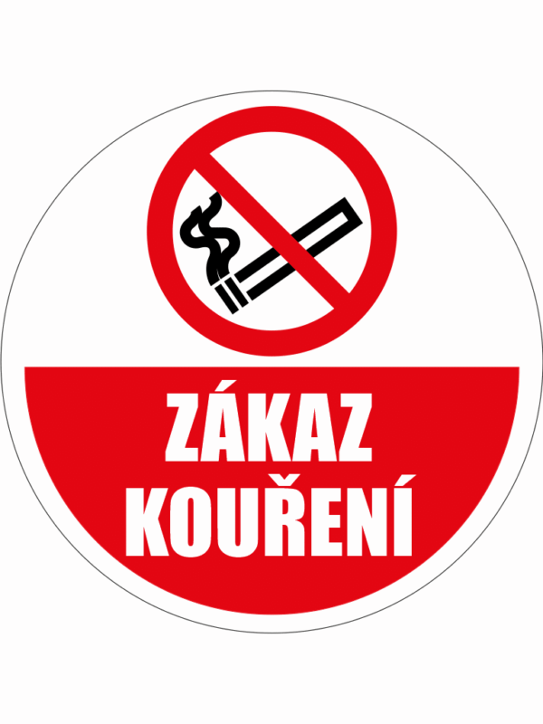 Podlahová značka PVC -  ZÁKAZ KOUŘENÍ+text