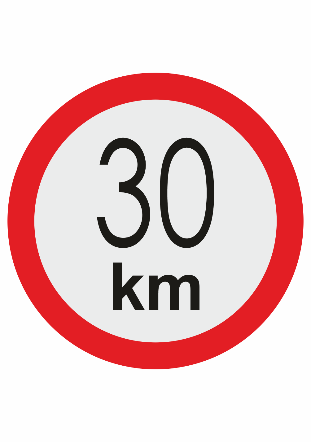 431030 Značenie vozidel - Označenie najvyššej povolenej rýchlosti: 30 km