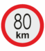 Značenie vozidel - Označenie najvyššej povolenej rýchlosti: 80 km