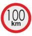 Značenie vozidel - Označenie najvyššej povolenej rýchlosti: 100 km