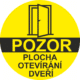 Podlahové značení – PLOCHA OTEVÍRÁNÍ DVEŘÍ kruh