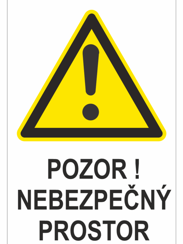 Výměnná tabulka  - POZOR! Nebezpečný prostor