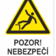 Výměnná tabulka  - POZOR! Nebezpečí pádu
