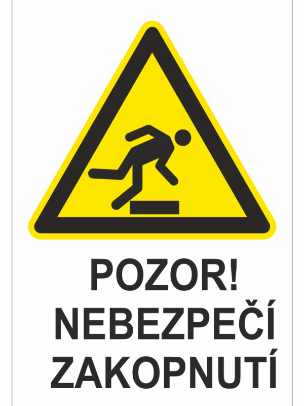 Výměnná tabulka  - POZOR! Nebezpečí uklouznutí