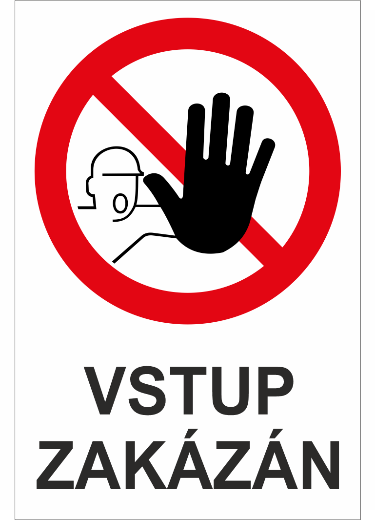 VMT21 Výměnná tabulka - Vstup zakázán - Obrázek 1