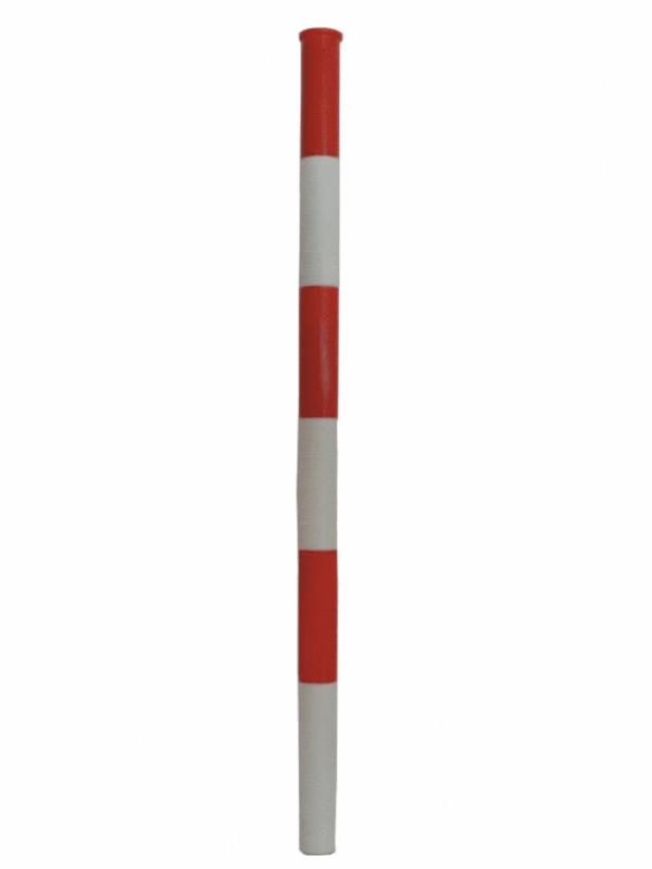 Plastový stĺpik červenobiely