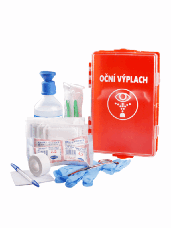 Stanica EYEWASH na výplach očí – s náplňou pri poranení oka